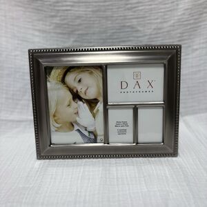 DAX Pewter Color-6.5" x 8.5" Easel or Hanging  Photo Frame -181079D w/4 Openings